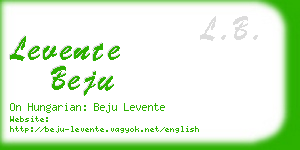 levente beju business card